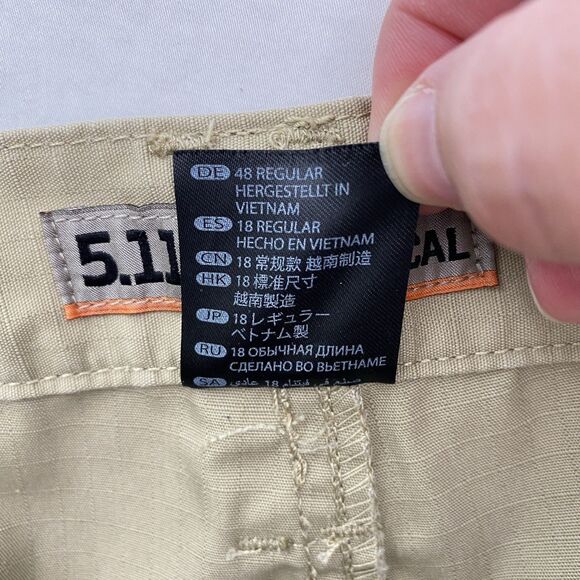 511 Tactical Cargo Pants Womens 18 Khaki Tan Straight Leg Pockets EMT Military - Picture 6 of 13